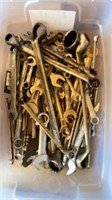 Tub lot of tools , wrenches different sizes ,