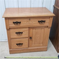 Antique Oak Side Dresser 29"w
