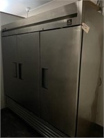 True 3-Door Commercial Cooler 78"L x 30"W x 84"H