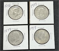 Lot of 4 US Kennedy Half Dollar Coins