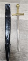 Small Dagger w/ Leather Sheath 6.75" Blade, 9.5"