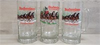 (3) Budweiser Beer Steins 1989/1991