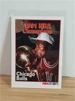 1991 NBA Hoops Chicago Bulls NBA Champions Card