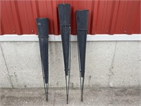 3 Metal garden candle stakes