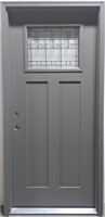 36" Woodgrain Fiberglass Single Door