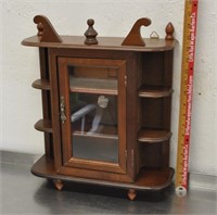 Wood display cabinet for minatures