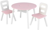 KidKraft Wooden Round Table & 2 Chair Set with
