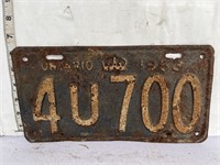 1953 Ontario license plate