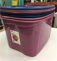 4 Get Sorted 63L Storage Totes w/Lids