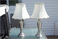 Brushed Silver Metal Lamps