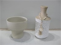 Ceramic Vase & Planter Tallest 14"