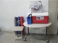 Camping Chairs, Stove, Table, Ice Chest & More