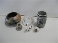 Assorted Southwestern Pottery & Glass Some Signed