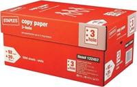 Staples CASE Copy Paper, 8.5 x 11", 3-Hole Punched