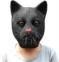 Latex Animal Cat Head Mask