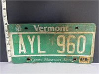 License plate- Vermont