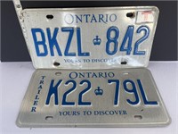 2 Ontario License plates
