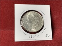 NICE 1901-O UNITED STATES SILVER MORGAN $1 BU