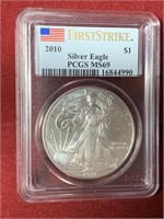 2010 UNITED STATES SILVER EAGLE MS69 FIRST STRIKE