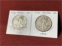 1941-S /42 UNITED STATERS WALKING LIBERTY HALVES