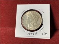 1884-P UNITED STATES SILVER MORGAN $1 UNC