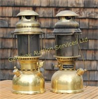 2x River Trail Brass Pressurized Karosene Lamps