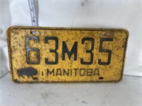 License plate: Manitoba