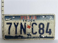 Texas truck license plate