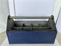 Blue metal tool caddy