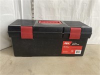Black toolbox with contents