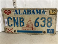 License plate: Alabama 80