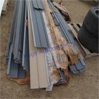 pallet of siding, 2 grey colors