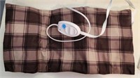 Brown Plaid Heat Pad Sunbeam