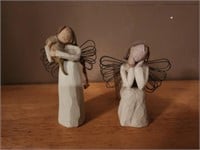 2 Small Willow Tree Angels