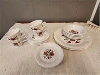 Set of 4 Dishes Missing Dinner Plate