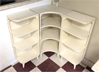 Three piece retro corner cabinet