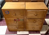 (2) 3 drawer, dressers/tans