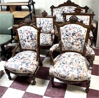 Victorian style bench and chairs