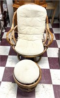 Swivel chair and footstool