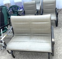 2 Patio chairs and bench