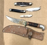 Hunting knife and pocket knifes
