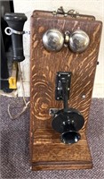 Antique wall hanging telephone