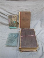 4 Assorted Vintage Antique Books