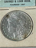 1887 silver Morgan dollar