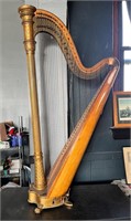 Antique Lyon & Healy Pedal Harp No. 1002