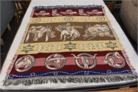 Western Theme Blanket / Throw 100% Cotton