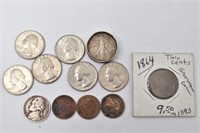 1864 2-Cent Coin, Bi-Centennial Quarters PLUS
