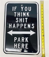 Porcelain Novelty Parking Sign