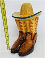 Vintage Cowboy Boots & Hat Cookie Jar