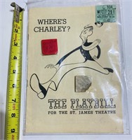 1950 Where’s Charlie - The Playbill Program